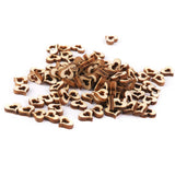Maxbell 300pcs Wooden Blank Hollow Heart Embellishments DIY Crafts 10mm