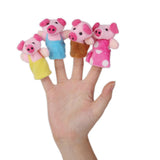 Maxbell 8pcs/set the three Little Pigs Finger Puppets Nursery Rhyme/Fairy Tale