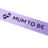 Baby Shower Party Satin Sash Fancy Dress Mum to be Purple