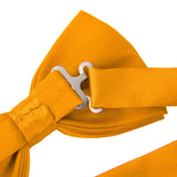 3pcs Men's Satin Bow Tie Cummerbund Hanky Handkerchief Gold Yellow