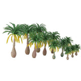 Maxbell 12pcs Layout Model Train Coconut Palm Trees Rain Forest Scale 1: 100-1: 250