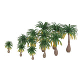 Maxbell 12pcs Layout Model Train Coconut Palm Trees Rain Forest Scale 1: 100-1: 250
