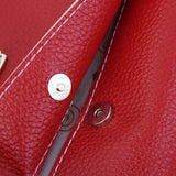 Max Maxb Ladies Leather Style Envelope Clutch Bag Purse with Chain red