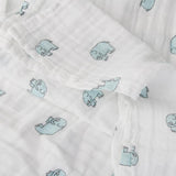 Maxbell Muslin Cotton Blanket Newborn Baby Blanket Swaddle Bath Towel Green Elephant