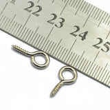 Maxbell 50pcs Screw Eye Pin Jewelry Making Charm Pendant Silver