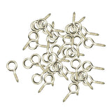 Maxbell 50pcs Screw Eye Pin Jewelry Making Charm Pendant Silver