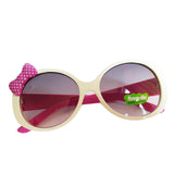 Kids Cute Fashion Bowknot Decoration Fun Sunglasses Gift White Frame