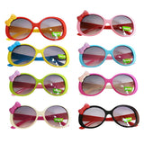 Kids Cute Fashion Bowknot Decoration Fun Sunglasses Gift Red Frame