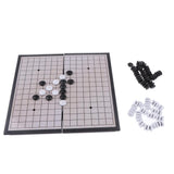 102 Pieces Portable Plastic Professional Chinese WeiQi Magnetic Chessboard Chess Set Board Game Toy 19.5 x 19.5CM - Aladdin Shoppers