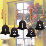 10Pcs Mini Bell Shape Wood Chalk Board Stick Wedding Shop Bar Number Board Decorative Signs Wedding Party Supplies - Aladdin Shoppers