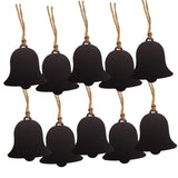 10Pcs Mini Bell Shape Wood Chalk Board Stick Wedding Shop Bar Number Board Decorative Signs Wedding Party Supplies - Aladdin Shoppers