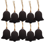 10Pcs Mini Bell Shape Wood Chalk Board Stick Wedding Shop Bar Number Board Decorative Signs Wedding Party Supplies - Aladdin Shoppers