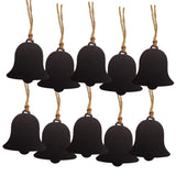 10Pcs Mini Bell Shape Wood Chalk Board Stick Wedding Shop Bar Number Board Decorative Signs Wedding Party Supplies - Aladdin Shoppers