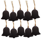 10Pcs Mini Bell Shape Wood Chalk Board Stick Wedding Shop Bar Number Board Decorative Signs Wedding Party Supplies - Aladdin Shoppers