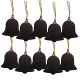 10Pcs Mini Bell Shape Wood Chalk Board Stick Wedding Shop Bar Number Board Decorative Signs Wedding Party Supplies - Aladdin Shoppers