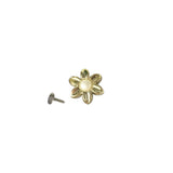 10Pcs Plastic Flower Rivets & Studs For Clothes Bags Hats Decor 19mm Gold - Aladdin Shoppers