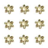 10Pcs Plastic Flower Rivets & Studs For Clothes Bags Hats Decor 19mm Gold - Aladdin Shoppers