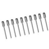 10Piece Steel Rotary Burr Set 3mm Shank Wood Rasp Drill Bits Home Tool - Aladdin Shoppers
