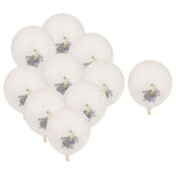 10x Clear Latex Balloons with Colorful Heart Confetti Party Decoration 12in - Aladdin Shoppers
