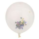 10x Clear Latex Balloons with Colorful Heart Confetti Party Decoration 12in - Aladdin Shoppers