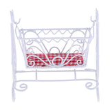 1/12 Scale Dollhouse Miniature Furniture Metal Cradle Rocking Bed White - Aladdin Shoppers