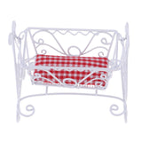 1/12 Scale Dollhouse Miniature Furniture Metal Cradle Rocking Bed White - Aladdin Shoppers