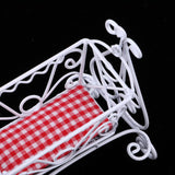 1/12 Scale Dollhouse Miniature Furniture Metal Cradle Rocking Bed White - Aladdin Shoppers