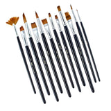 12 Piece Professional Nylon Hair Paint Brushes for Watercolor Acrylic Painting - Aladdin Shoppers