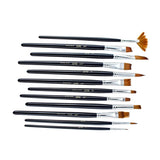 12 Piece Professional Nylon Hair Paint Brushes for Watercolor Acrylic Painting - Aladdin Shoppers