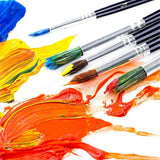 12 Piece Professional Nylon Hair Paint Brushes for Watercolor Acrylic Painting - Aladdin Shoppers