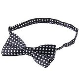 Mens Polka Dots Tuxedo Bow Tie Bowtie Necktie Black And White