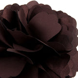 Women Girls Satin Peony Flower Hair Clip Brooch - Coffee