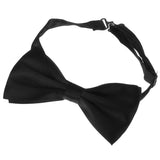 Men's Tuxedo Bow Tie Satin Pure Color Bowtie Necktie Party Wedding Tie Black
