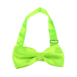 Mens Fashion Wedding Suit Tuxedo Charms Adjustable Neckband Bowtie Necktie Clothing Accessory Gift - Bright Green