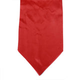 Satin Tuxedo Wedding Self Tie Ascot Cravat Necktie Scarf for Men - Red