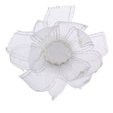 Elegant Women Girls Flower Bud Shape Wedding Headdress White