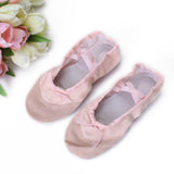 Maxbell Pink Canvas Ballet Shoes Toddler Girls US Child Size 11# 6 2/3 Inch