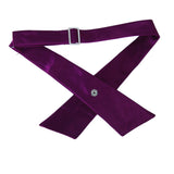 Fashion Elegant Pure Color Korean Style Unisex Cross Bow Tie Dark Purple