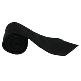 Classic Pure Color 10cm Jacquard Woven Fine Grids Men's Tie Necktie Black New