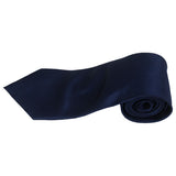 Classic Pure Color 10cm Jacquard Woven Fine Grids Men's Tie Necktie Dark Blue New