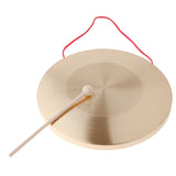 12Inch Hand Gong Cymbals Brass Copper Chapel Opera Percussion Musical Instruments with Round Play Hammer (30cm) - Aladdin Shoppers