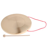 12Inch Hand Gong Cymbals Brass Copper Chapel Opera Percussion Musical Instruments with Round Play Hammer (30cm) - Aladdin Shoppers