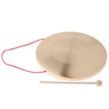 12Inch Hand Gong Cymbals Brass Copper Chapel Opera Percussion Musical Instruments with Round Play Hammer (30cm) - Aladdin Shoppers