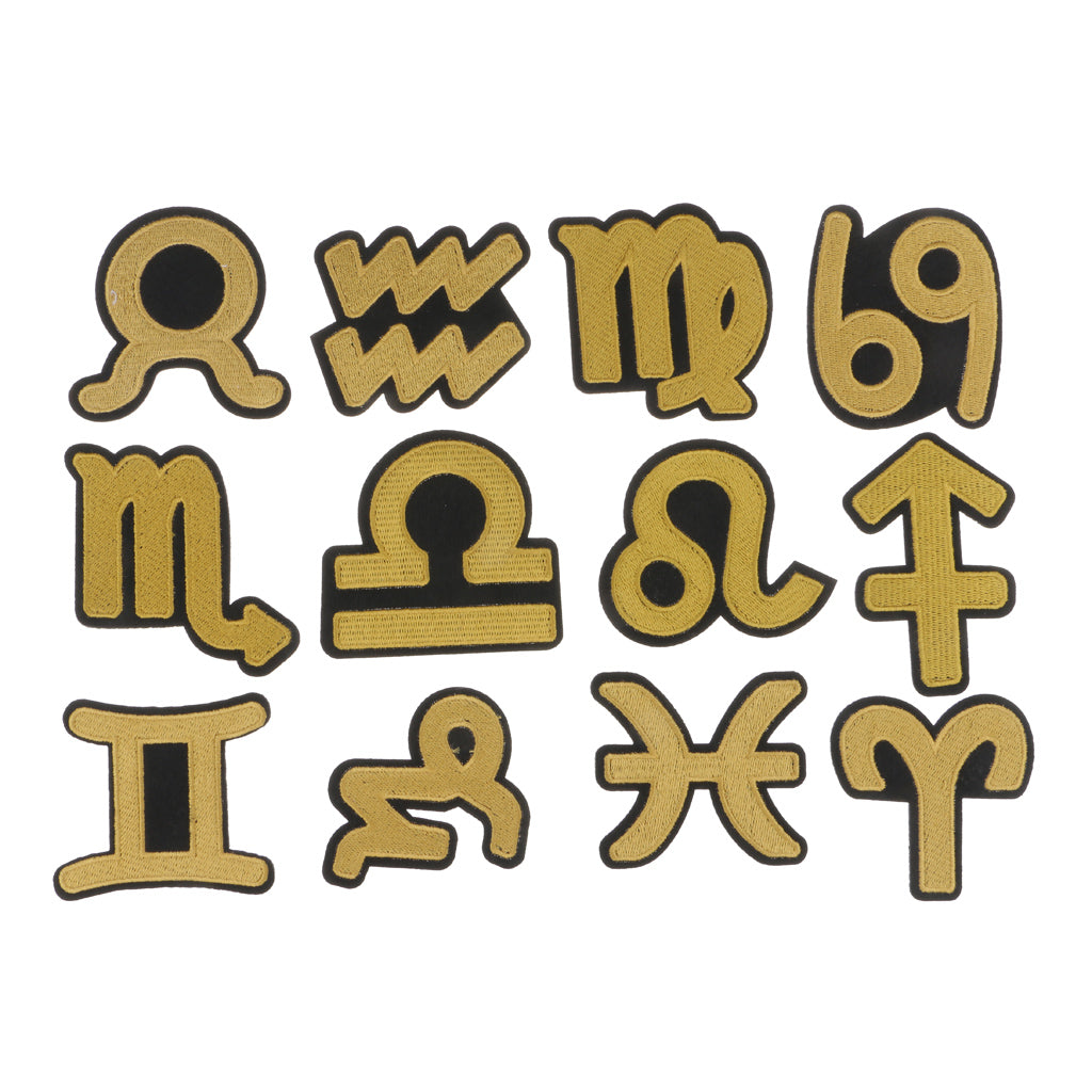 12pcs DIY Embroidery Patches Iron On/Sew On Patches for Clothing Decor - Aladdin Shoppers