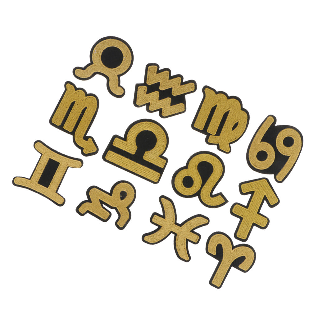 12pcs DIY Embroidery Patches Iron On/Sew On Patches for Clothing Decor - Aladdin Shoppers