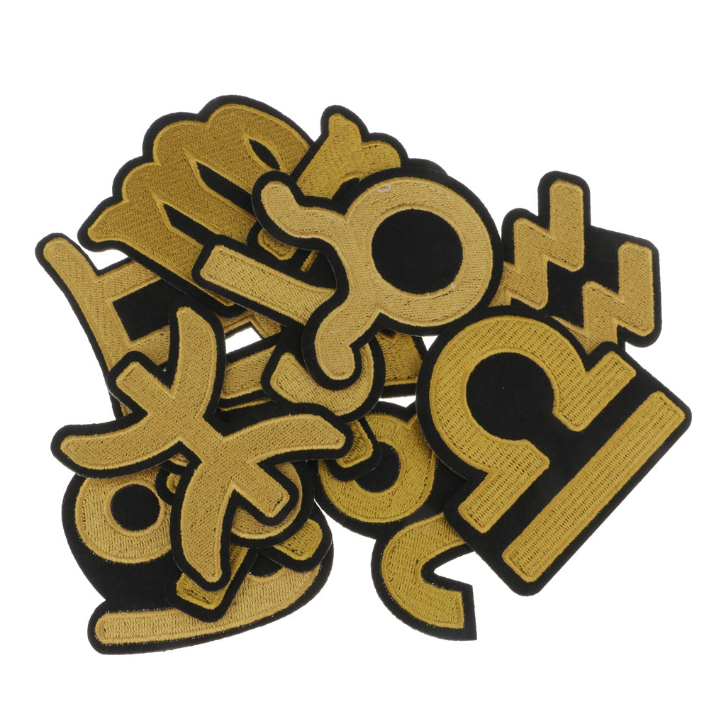 12pcs DIY Embroidery Patches Iron On/Sew On Patches for Clothing Decor - Aladdin Shoppers