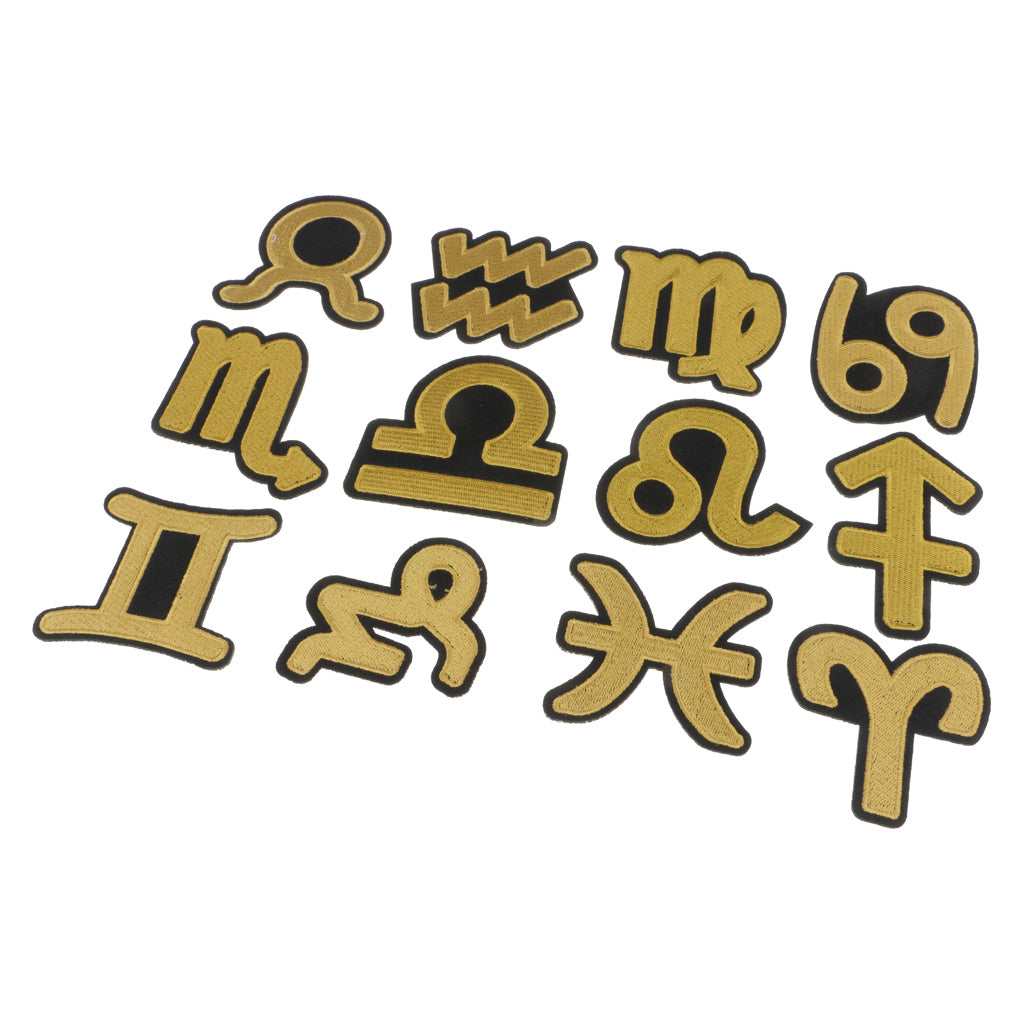 12pcs DIY Embroidery Patches Iron On/Sew On Patches for Clothing Decor - Aladdin Shoppers