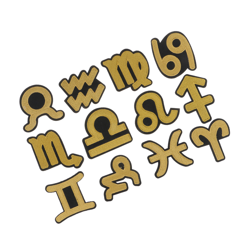 12pcs DIY Embroidery Patches Iron On/Sew On Patches for Clothing Decor - Aladdin Shoppers