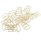 12PCS/Pack Golden Paper Clips Christmas Ornaments Coffee Cups Shape for Office Home Stationery Accessories - Aladdin Shoppers