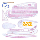 13 Pieces Multi Function Curve Ruler Drawing Line Straight Sewing Clothing Design - Aladdin Shoppers